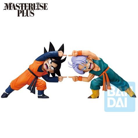Detalle de las figuras de Goten y Trunks del set Ichibansho Masterlise