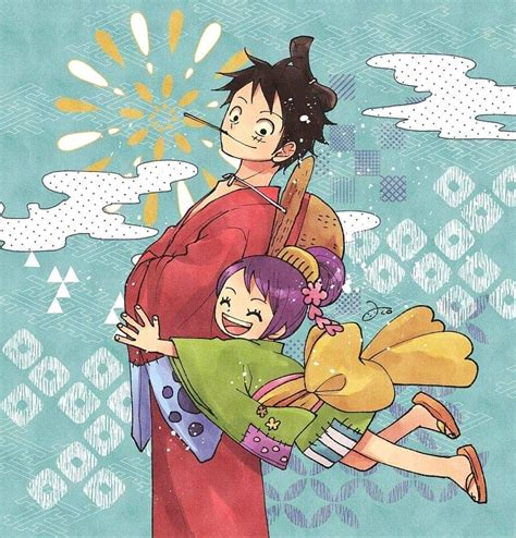 Luffy y Tama en Wano