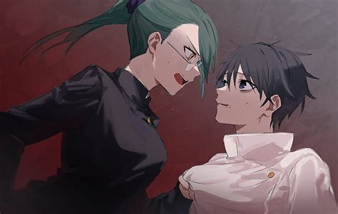 Ilustración de Yuta Okkotsu y Maki Zenin