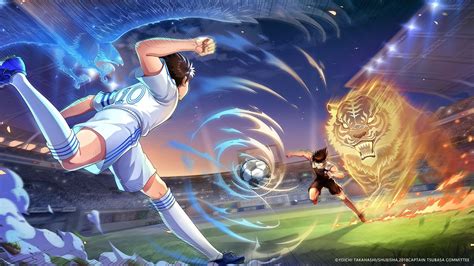 Ilustración de Tsubasa Ozora realizando su famoso 