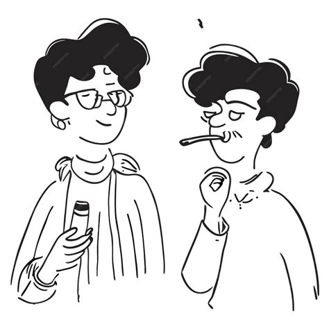 Shakky fumando y observando a Klein con Charlotte