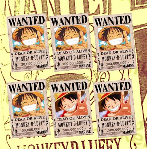 Línea de tiempo de las recompensas de Monkey D. Luffy