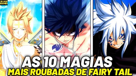Infografía comparando las diferentes magias poderosas de Fairy Tail.