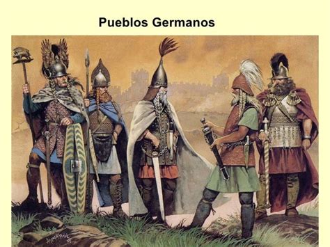 Guerreros germanos en batalla