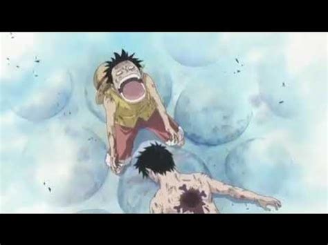 Luffy llorando por Ace