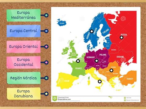 Mapa de Europa con las diferentes regiones de distribución de videojuegos