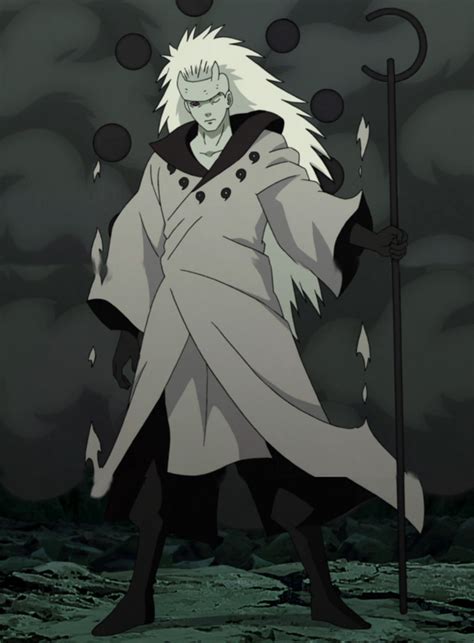 Ilustración de Madara Uchiha con el poder de los Seis Caminos