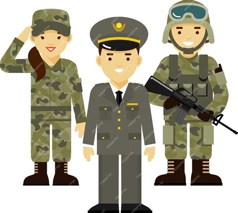 Ilustración de dos hombres jóvenes en uniforme militar