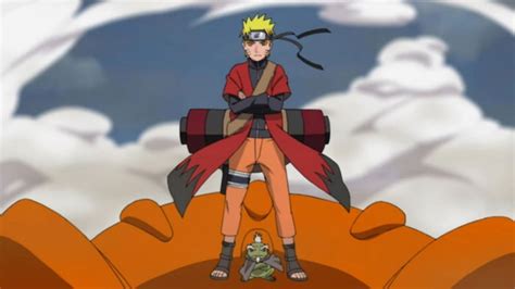 Naruto en Modo Sabio enfrentando a Satori