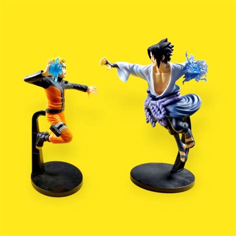 Comparativa de figuras de Naruto y Sasuke