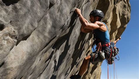 Detalle de una fisura en la roca para escalada