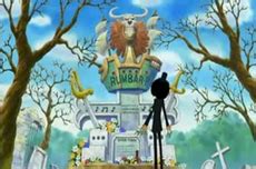 Brook visitando la tumba de los Piratas Rumbar