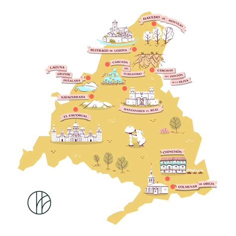 Mapa de Madrid con iconos de servicios de emergencia