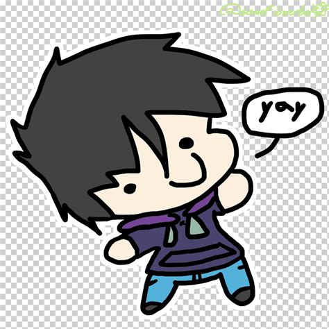Puck en su forma chibi riendo