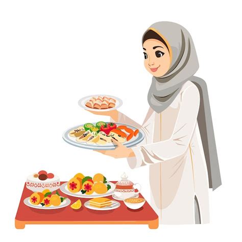 Una mujer sirviendo comida en platos