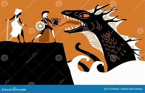 Perseo luchando contra el monstruo marino Ceto