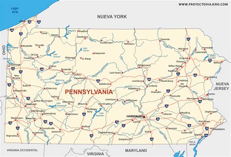 Mapa de Pensilvania con la ubicación del mitin de Trump.