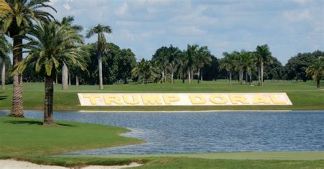 Imagen del campo de golf de Trump en Florida.