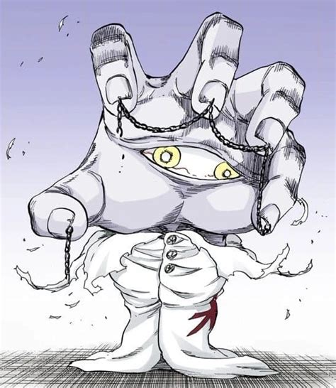 Ilustración de Pernida Parnkgjas en su forma de mano gigante con un ojo en la palma