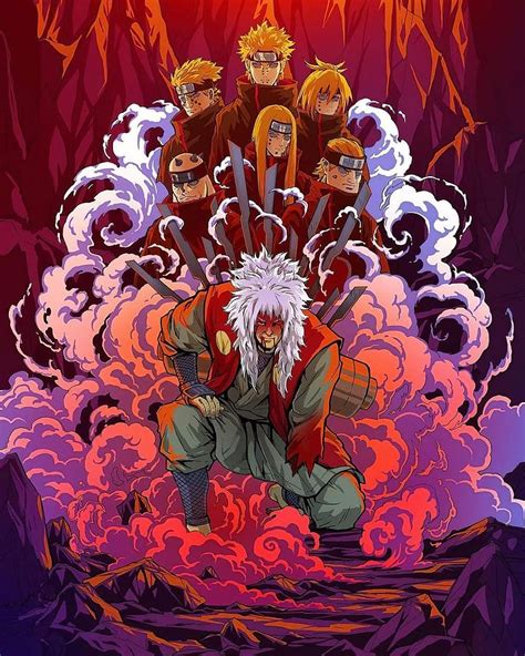 Jiraiya enfrentando a Pain