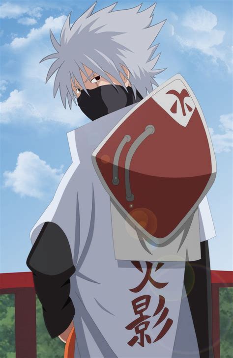 Kakashi como Hokage supervisando la Aldea
