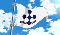 Ilustración de la bandera del Gobierno Mundial de One Piece