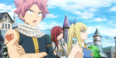 Ilustración de Natsu, Lucy, Gray y Erza realizando una misión