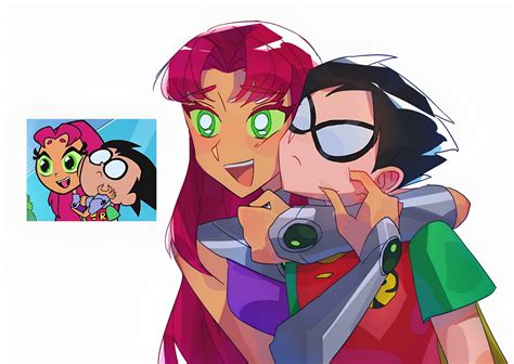 Robin y Starfire juntos