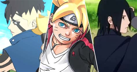 Personajes de Boruto y Sasuke viajando en el tiempo