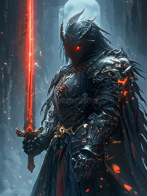 Ilustración de un guerrero poderoso en un mundo de fantasía
