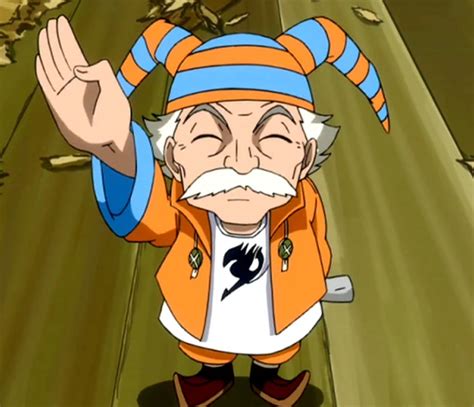 Ilustración de Makarov Dreyar explicando el significado de Fairy Tail