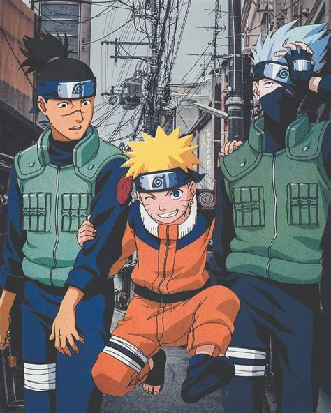 Ilustración de Kakashi y Iruka de Naruto