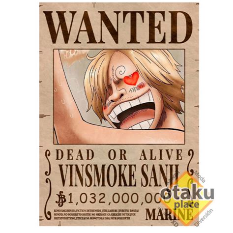 Sanji Vinsmoke con su cartel de recompensa