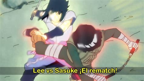 Rock Lee en batalla con Sasuke