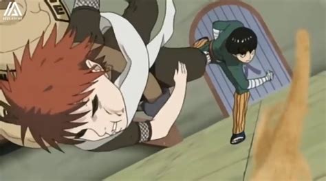 Rock Lee y Gaara luchando juntos