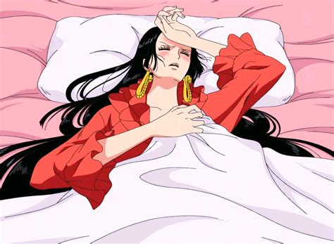 Ilustración de Boa Hancock sufriendo la enfermedad del amor