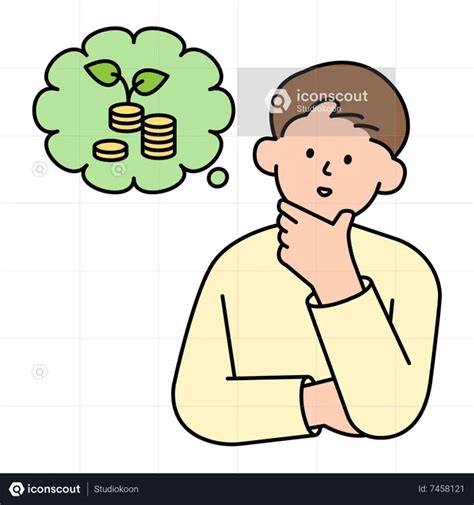 Ilustración de Daon pensando en dinero