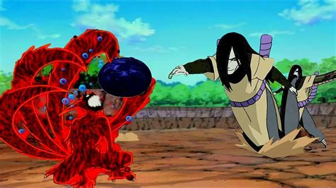 Orochimaru luchando contra Naruto