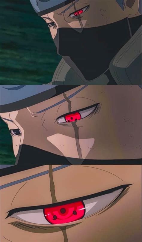 Ilustración de un Uchiha con el Sharingan activado y luciendo triste.