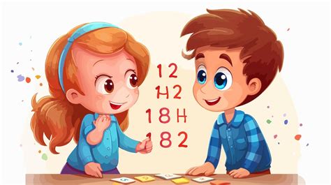 Ilustración de niños resolviendo problemas matemáticos con bloques