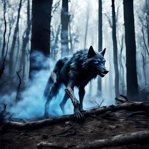 Ilustración de hombres lobo en un entorno urbano oscuro