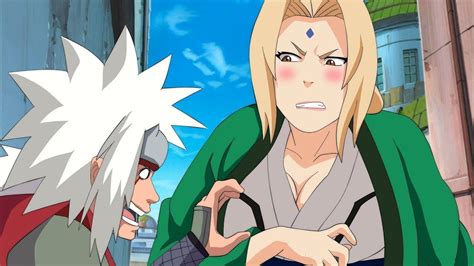 Tsunade y Jiraiya hablando