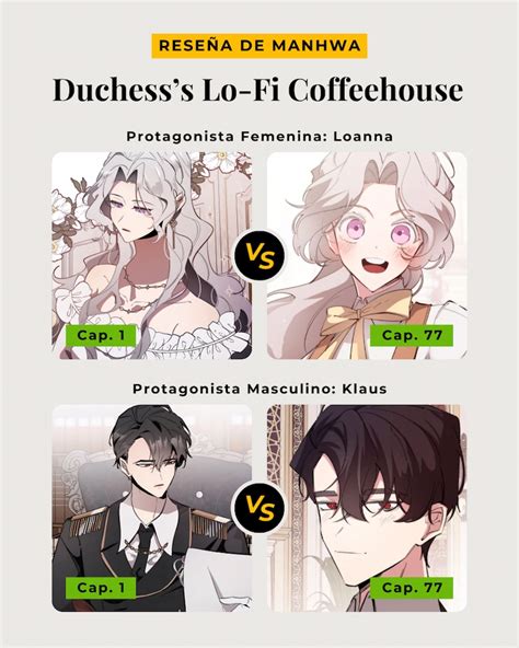 Ilustración de personajes de un manhwa de romance