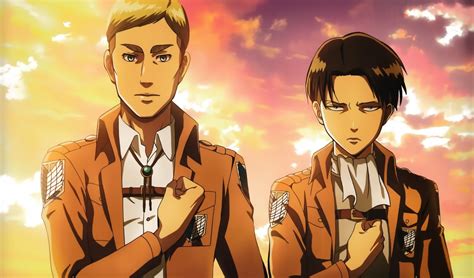 Ilustración de Erwin Smith reclutando a Levi Ackerman.