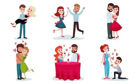 Ilustración de parejas de hombres en un entorno romántico