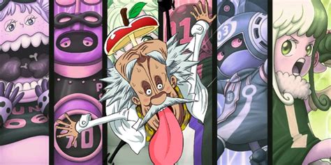 Dr. Vegapunk explicando sus inventos a los Sombrero de Paja