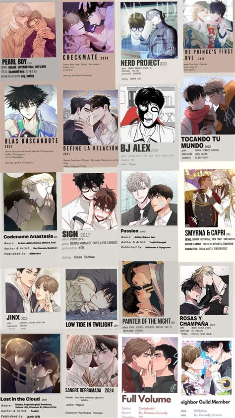 Infografía sobre géneros de Manhwa BL