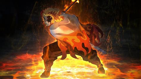 Kyojuro Rengoku en pose de batalla