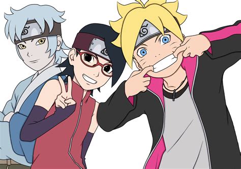 Boruto, Sarada y Mitsuki
