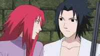 Karin intentando seducir a Sasuke